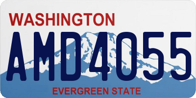 WA license plate AMD4055