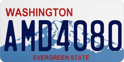 WA license plate AMD4080