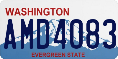 WA license plate AMD4083