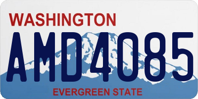 WA license plate AMD4085
