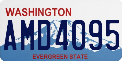 WA license plate AMD4095