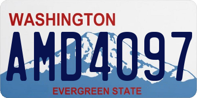 WA license plate AMD4097