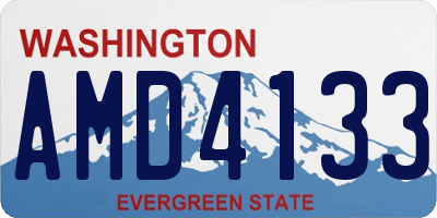 WA license plate AMD4133