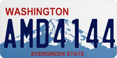 WA license plate AMD4144