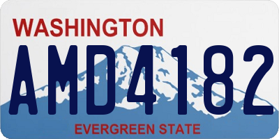 WA license plate AMD4182
