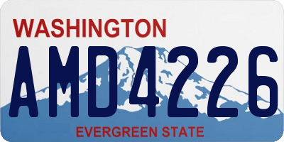 WA license plate AMD4226