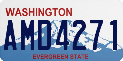 WA license plate AMD4271