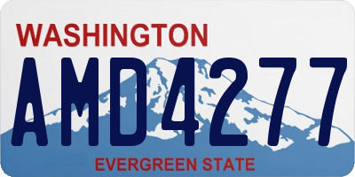 WA license plate AMD4277