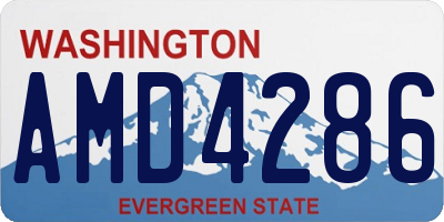 WA license plate AMD4286