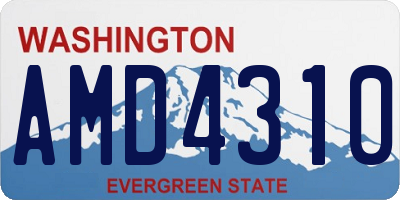 WA license plate AMD4310