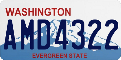 WA license plate AMD4322