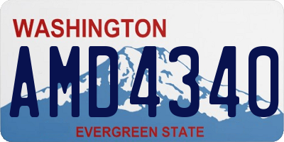 WA license plate AMD4340