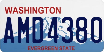 WA license plate AMD4380