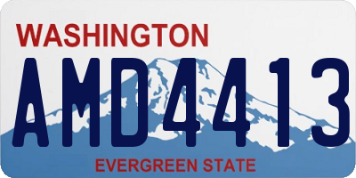 WA license plate AMD4413