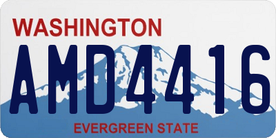 WA license plate AMD4416