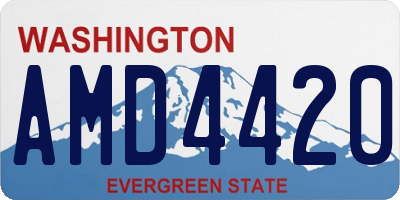 WA license plate AMD4420