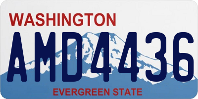 WA license plate AMD4436