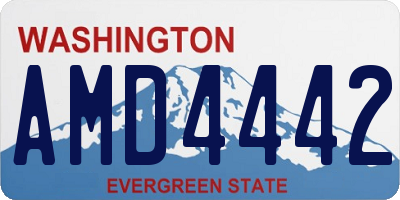 WA license plate AMD4442