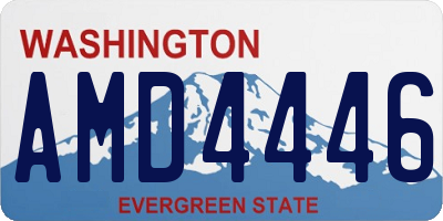 WA license plate AMD4446