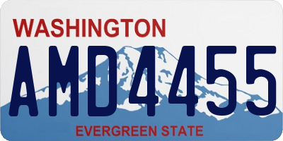 WA license plate AMD4455