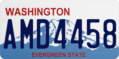 WA license plate AMD4458