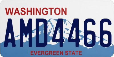 WA license plate AMD4466
