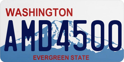 WA license plate AMD4500