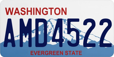 WA license plate AMD4522