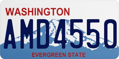 WA license plate AMD4550