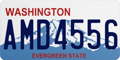 WA license plate AMD4556