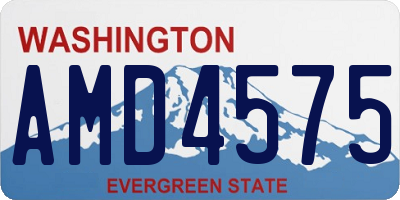 WA license plate AMD4575