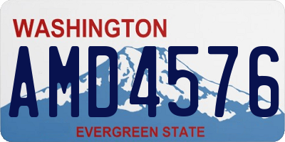 WA license plate AMD4576