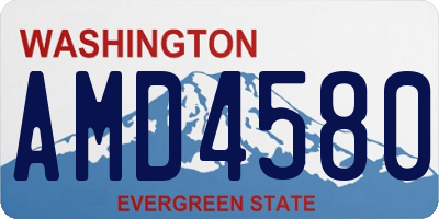 WA license plate AMD4580