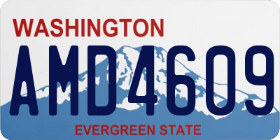 WA license plate AMD4609