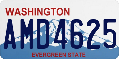 WA license plate AMD4625
