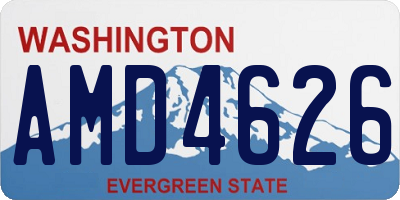 WA license plate AMD4626