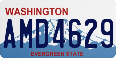 WA license plate AMD4629