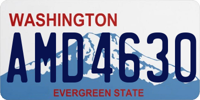 WA license plate AMD4630