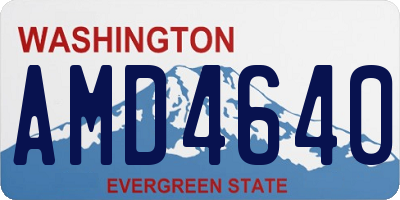 WA license plate AMD4640
