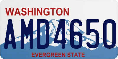 WA license plate AMD4650