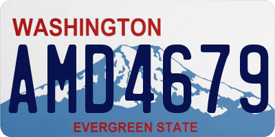 WA license plate AMD4679