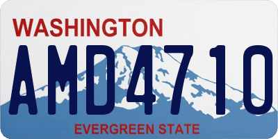 WA license plate AMD4710