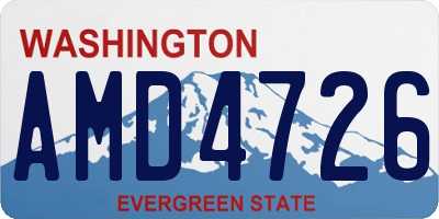 WA license plate AMD4726