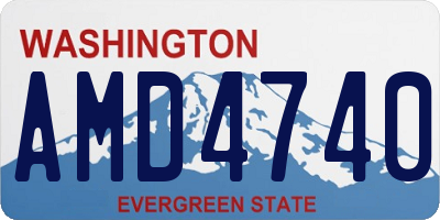 WA license plate AMD4740