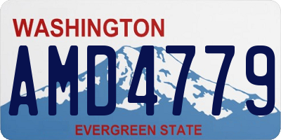 WA license plate AMD4779