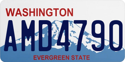 WA license plate AMD4790