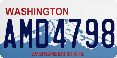 WA license plate AMD4798