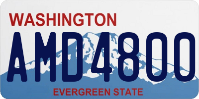 WA license plate AMD4800