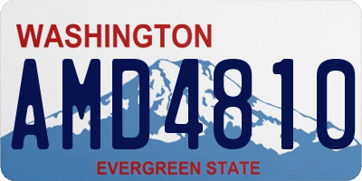 WA license plate AMD4810