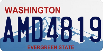 WA license plate AMD4819